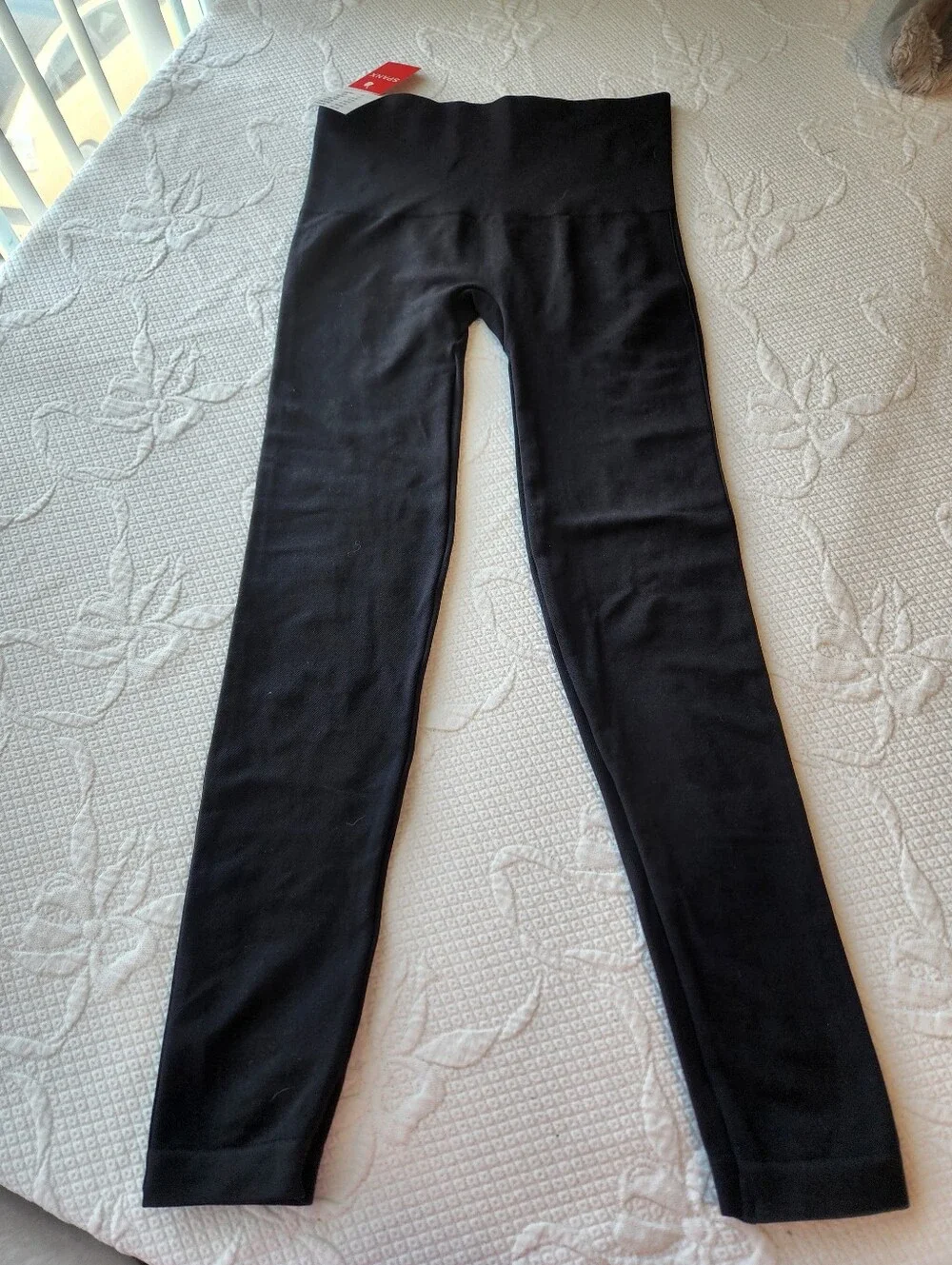 SPANX Very Black Leggings with Size Tags